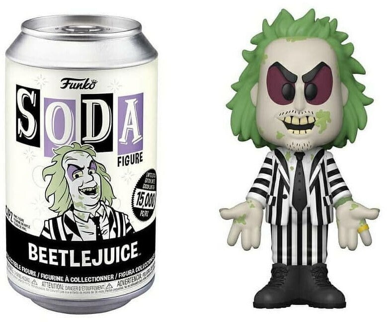 Beetlejuice soda can. Opened