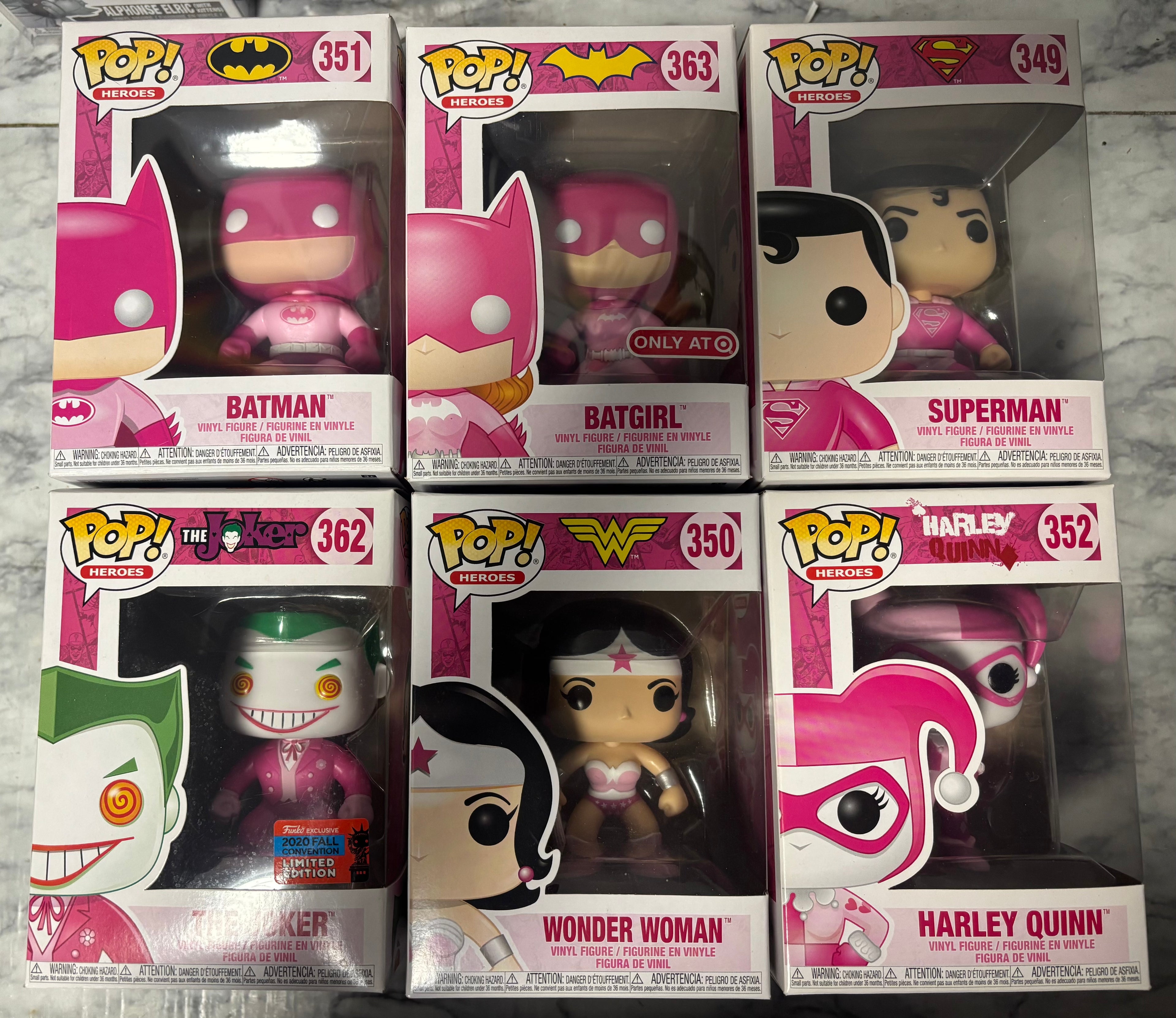Funko Pop! Heroes DC and The Joker #362 Pink Breast Cancer Awareness NYCC 2020 Limited Edition Exclusive (BCRF Series)