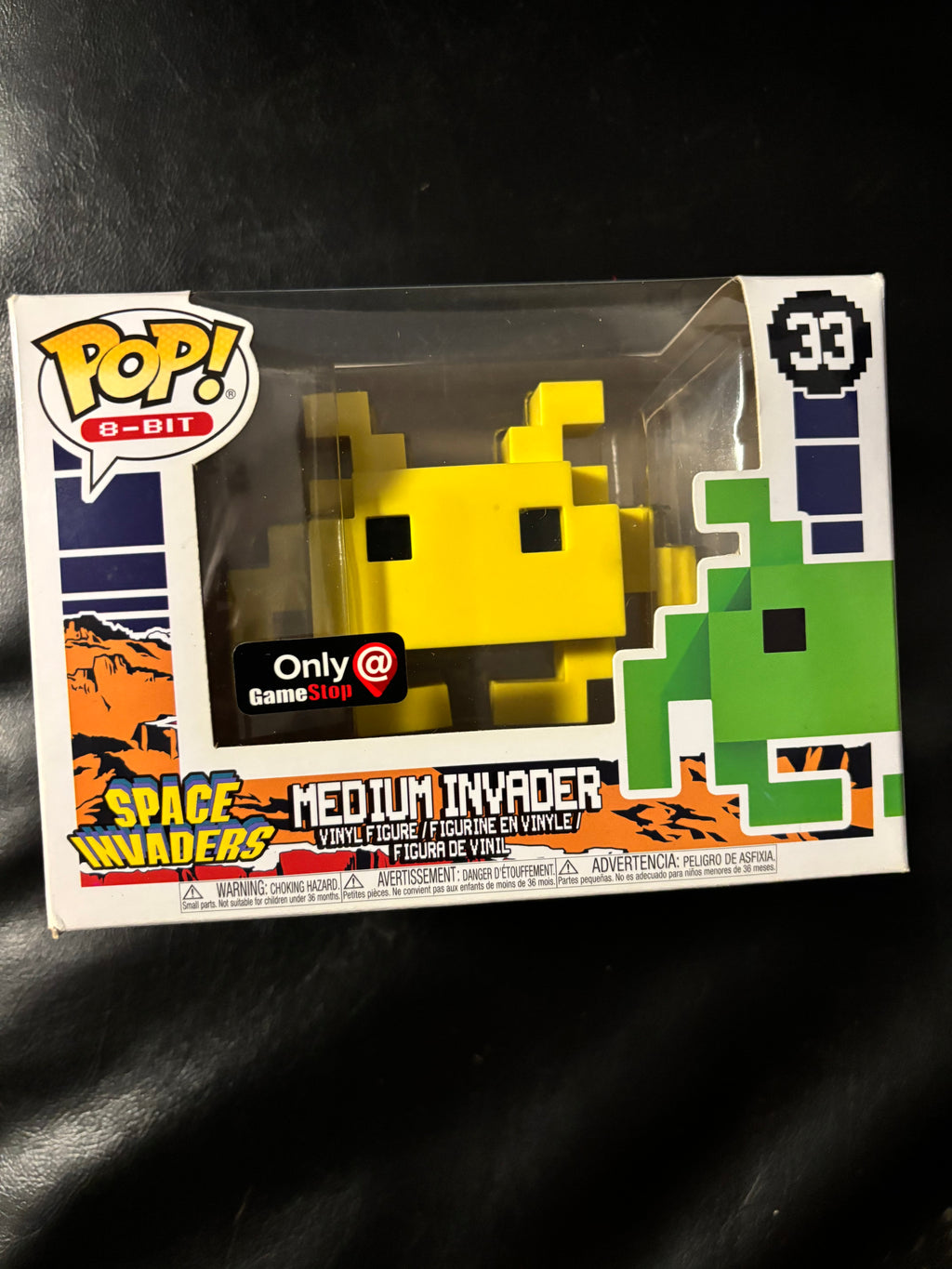 Medium invader #33 yellow (8-bit funko Space invaders) (Copy)