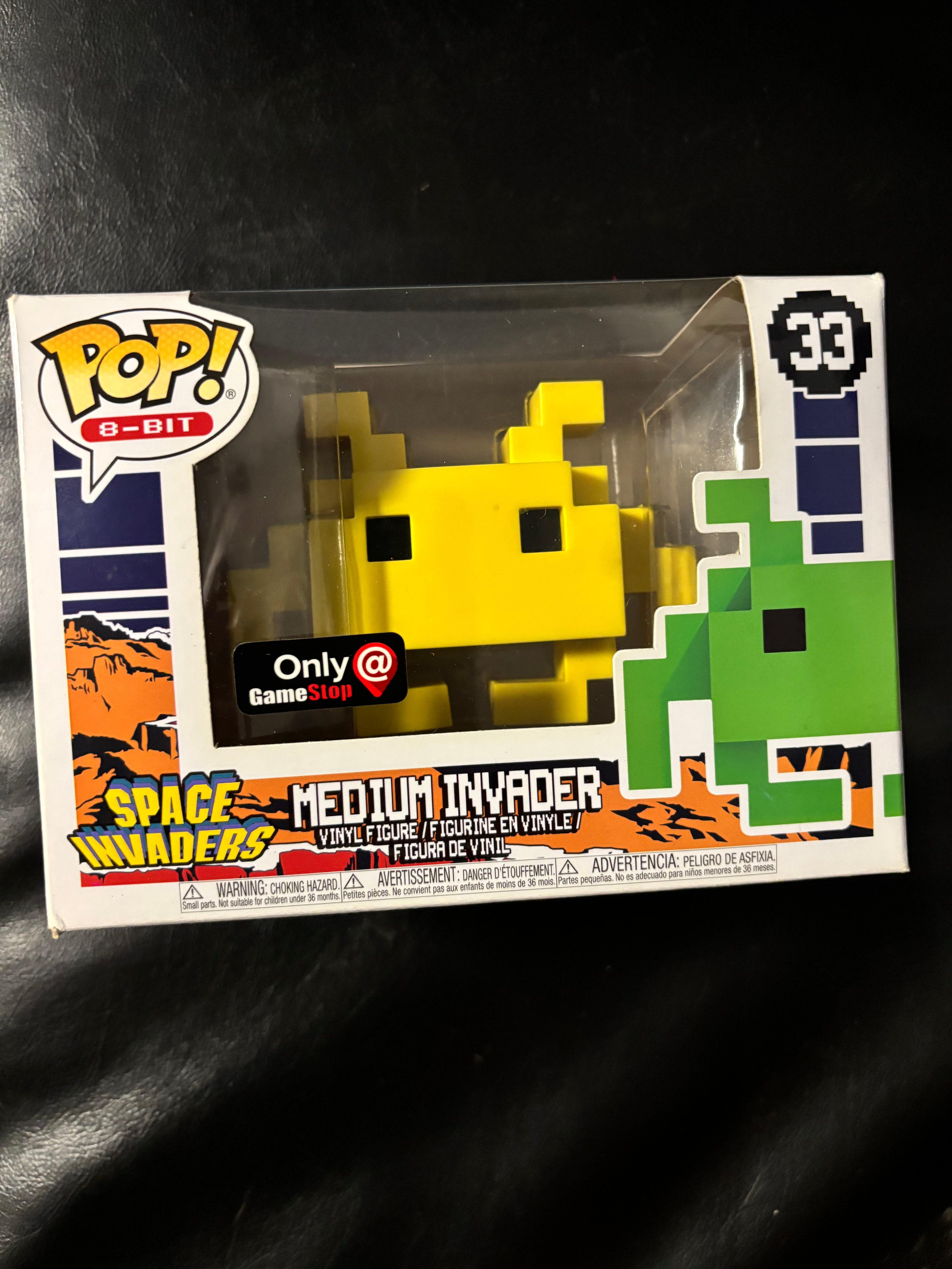 Medium invader #33 yellow (8-bit funko Space invaders) (Copy)