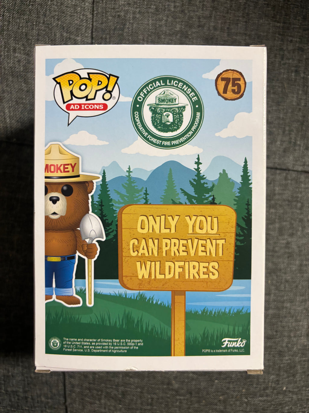 Smokey Bear flocked #75 (check photos)
