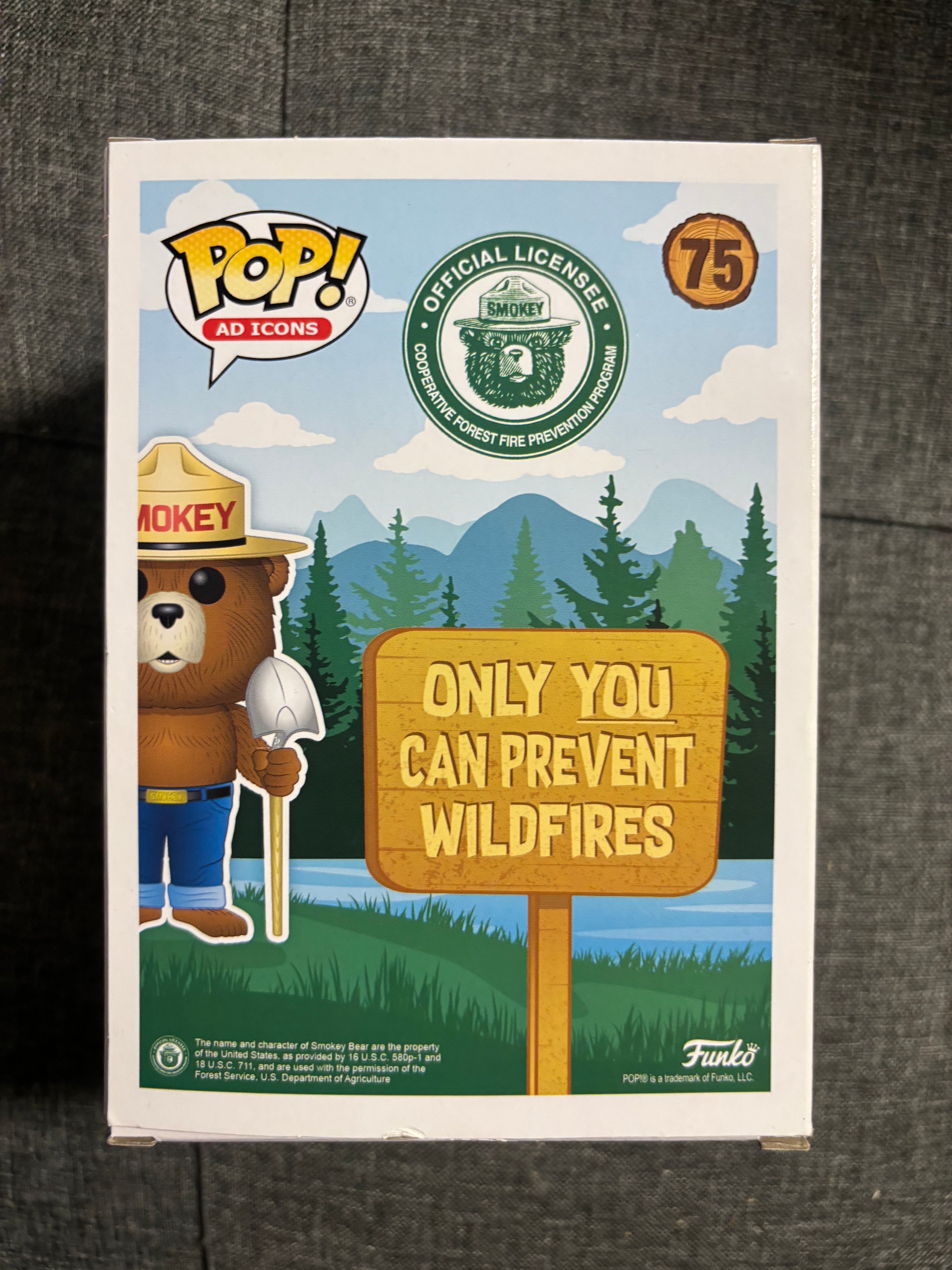 Smokey Bear flocked #75 (check photos)