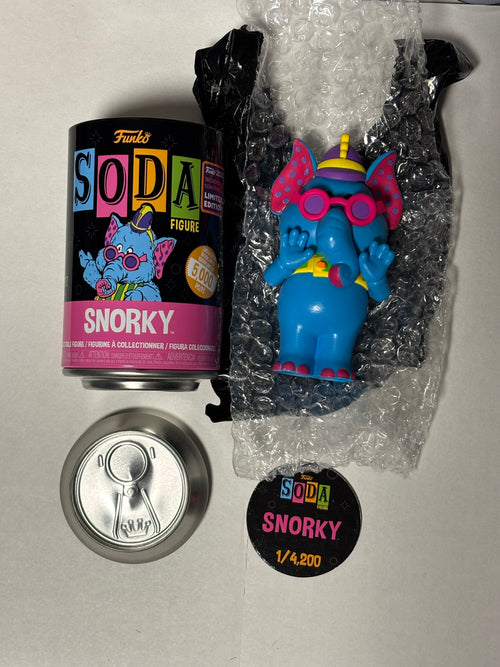 Blacklight Snorky soda (opened) (2022 Wondrous Con Limited Edition)