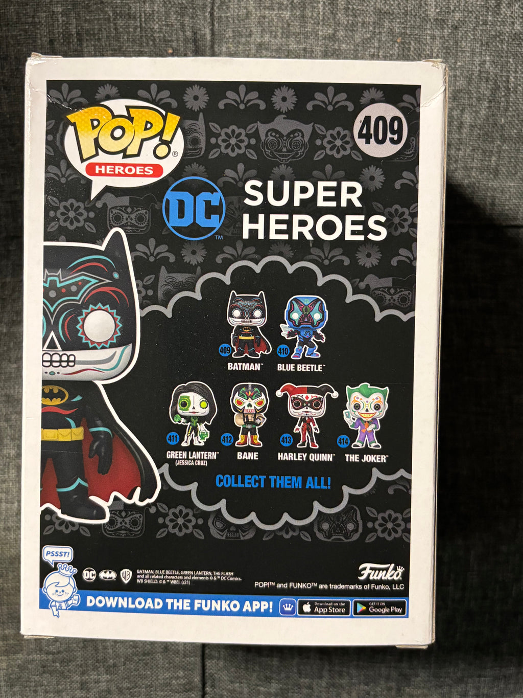 Batman #409 Dia de los muerto pop. (Check back photo)