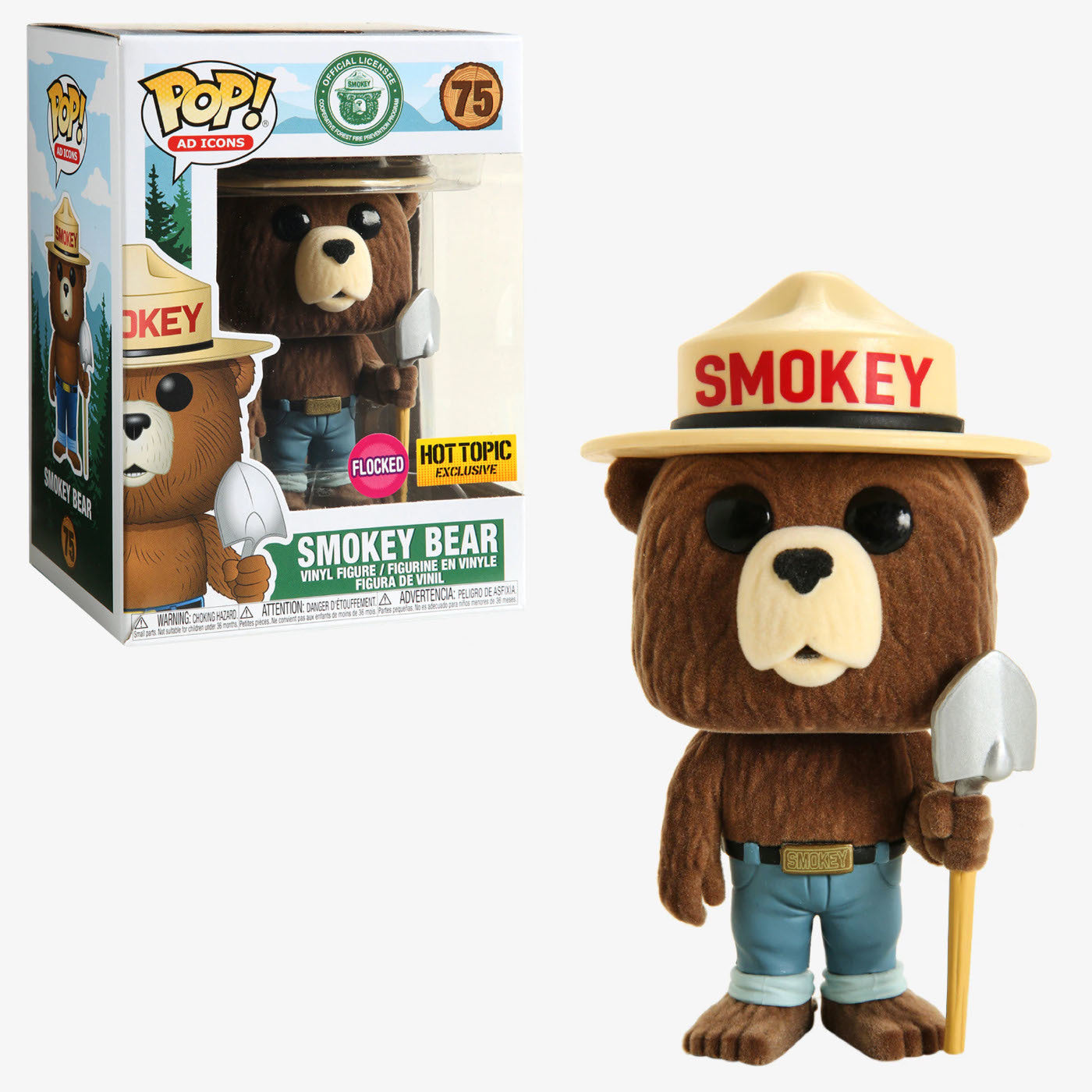 Smokey Bear flocked #75 (check photos)